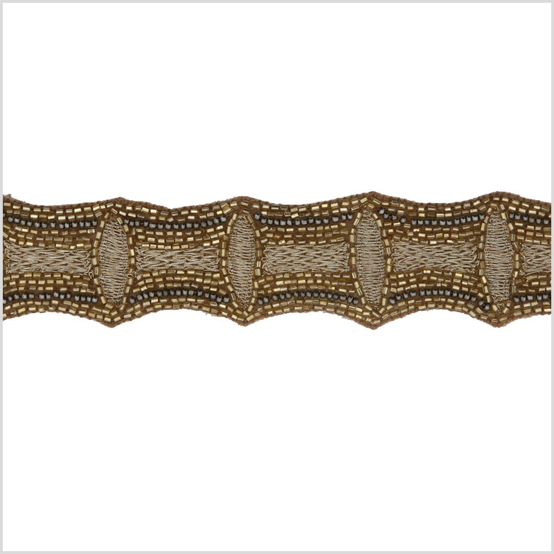 1.25″ Gold Beaded Trim