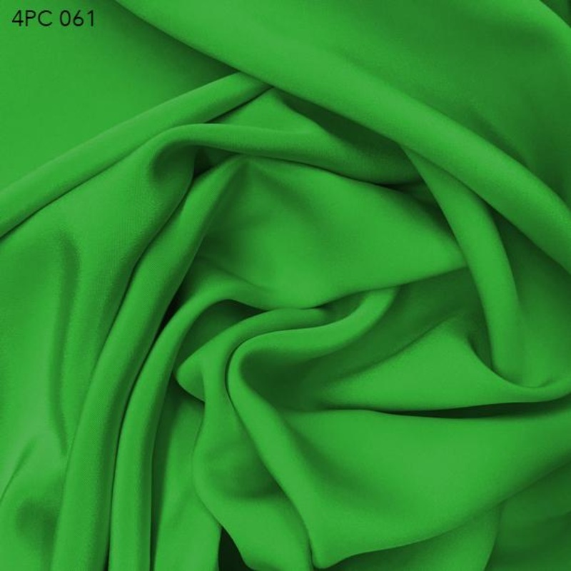 4 Ply Silk Crepe – Bright Green Fabric by the Yard