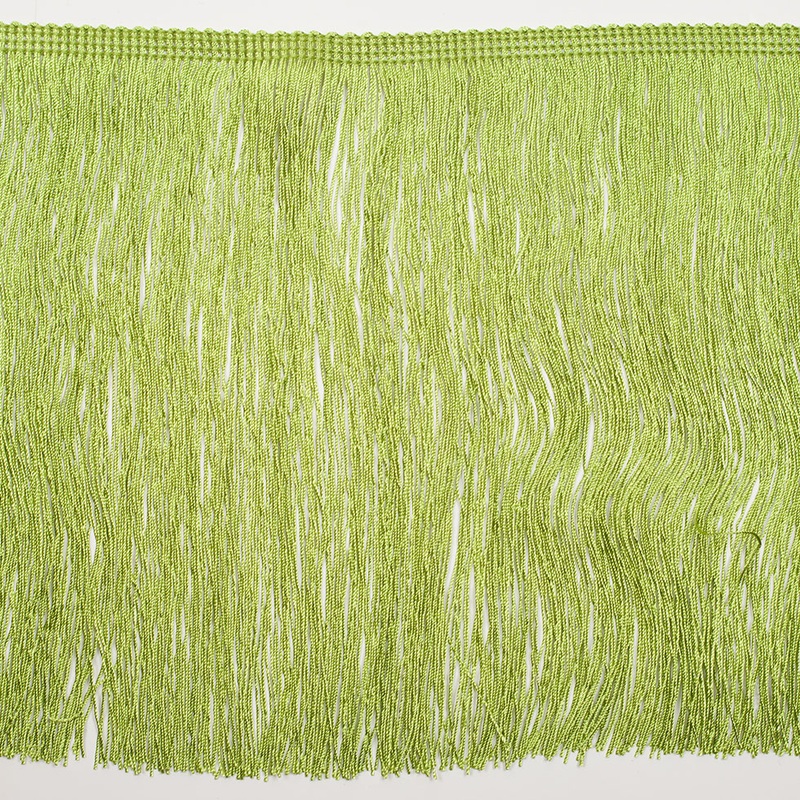 8″ European Lime Green Chainette Fringe Trim