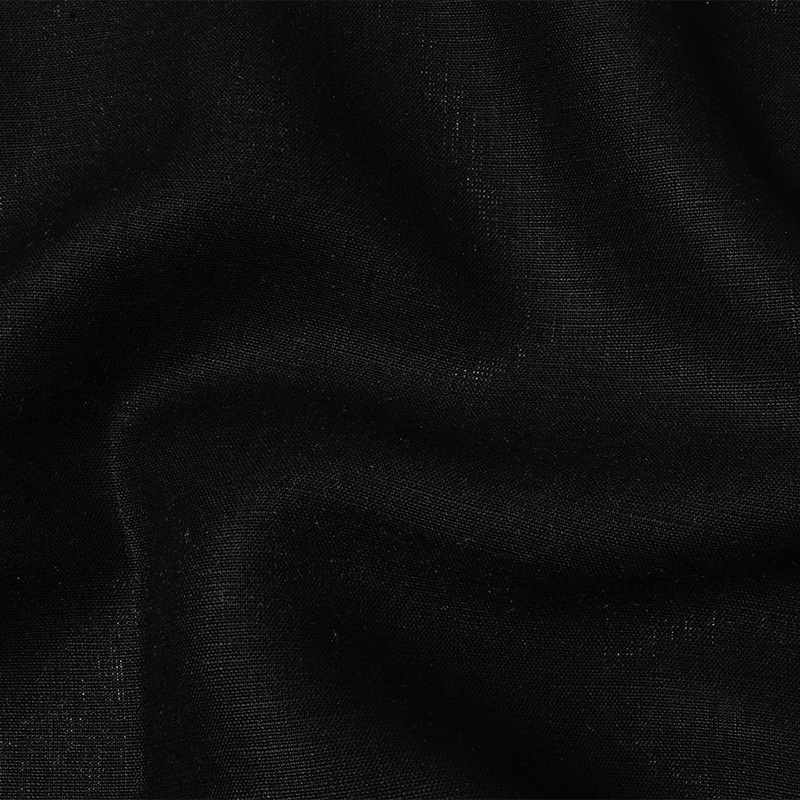 Black Heavyweight Linen Woven