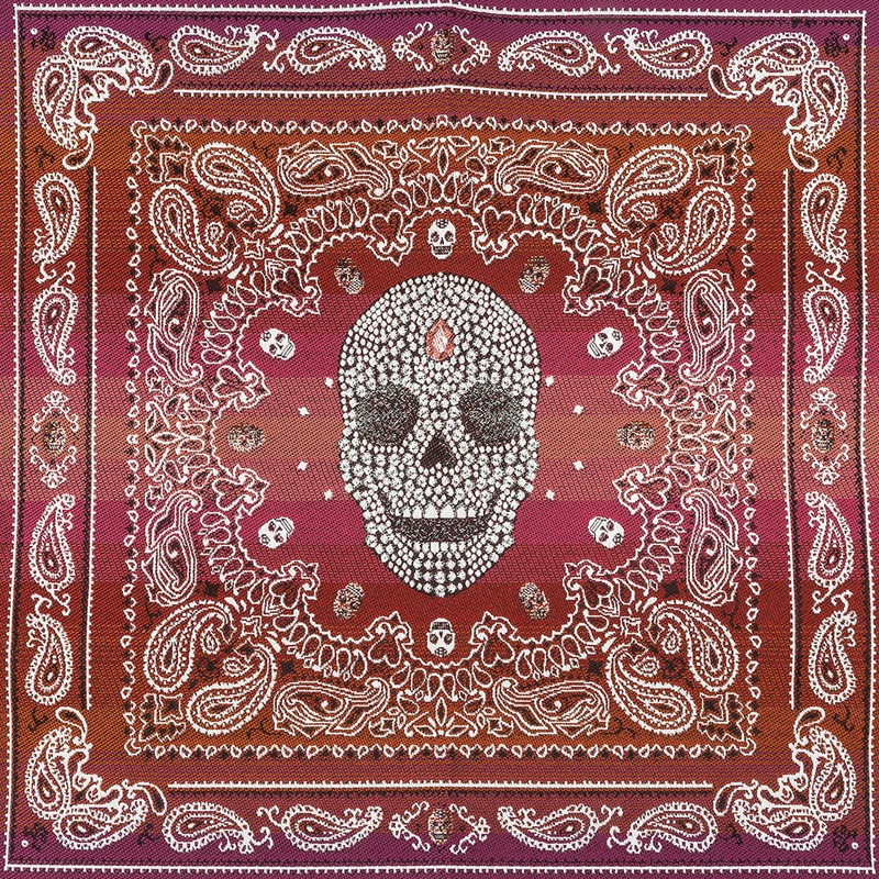 French Rouge Multi Diamonds and Bandanas Oversized Square Patch – 18.875″