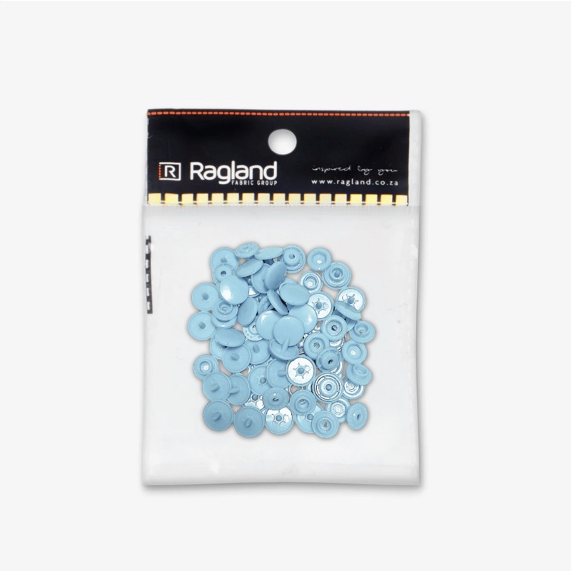 Plastic Snap Fastener – Baby Blue (20’s)
