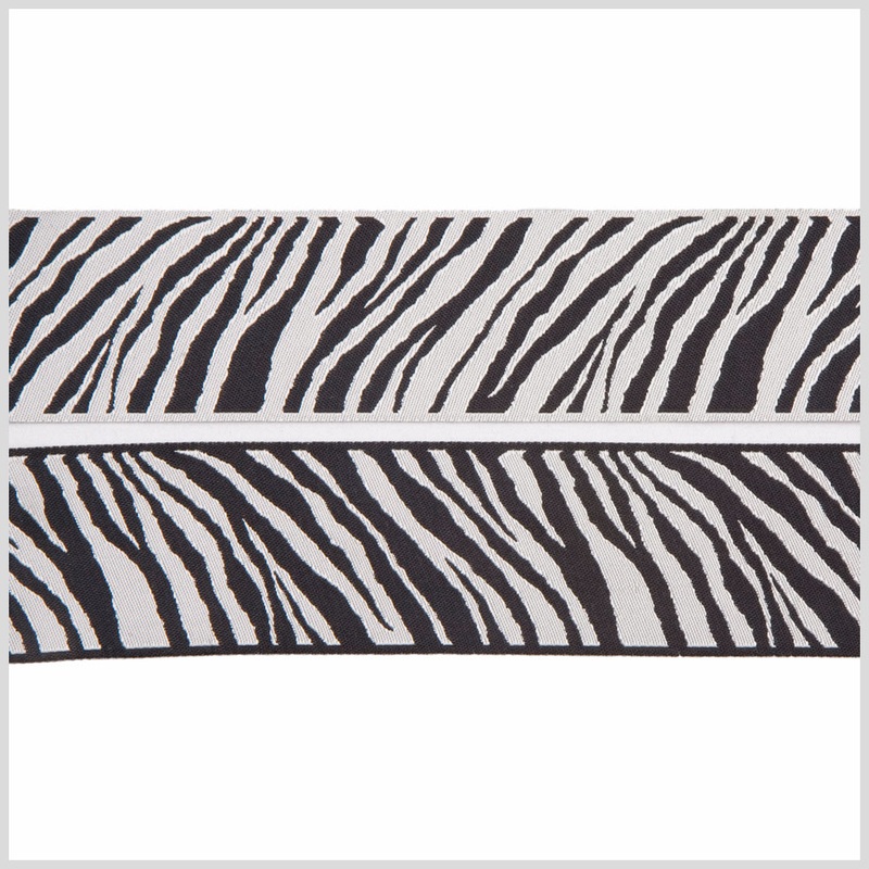 Zebra Print French Jacquard Ribbon