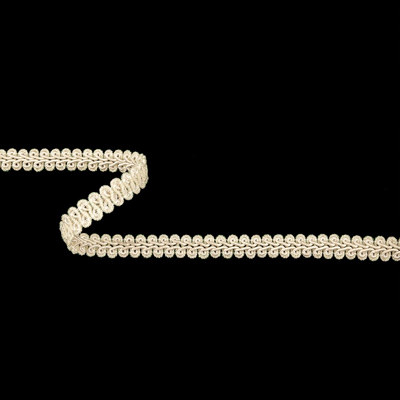 Almond Milk and Iridescent Gimp Braided Trim – 0.5″