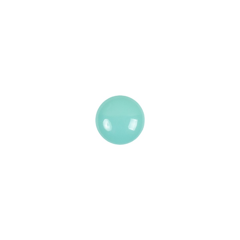 European Blue Green Self Back Glass Button – 12L/7.5mm
