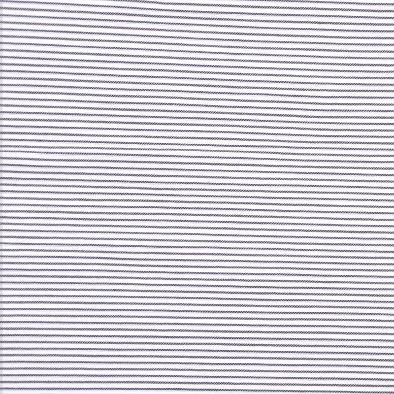 Italian Cream & Black Striped Cotton-Blend Suiting