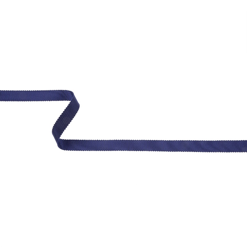 Navy Recycled Polyester Petersham Grosgrain Ribbon – 9mm