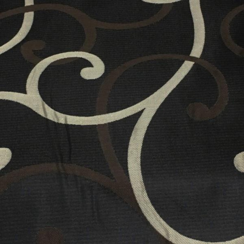 Prestwick Antique Scroll Black Upholstery Fabric Order Product