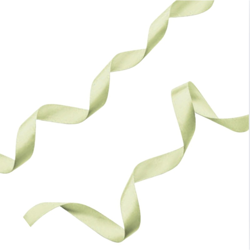 Satin Ribbon 6mm Yellow Green | TBD Per Met