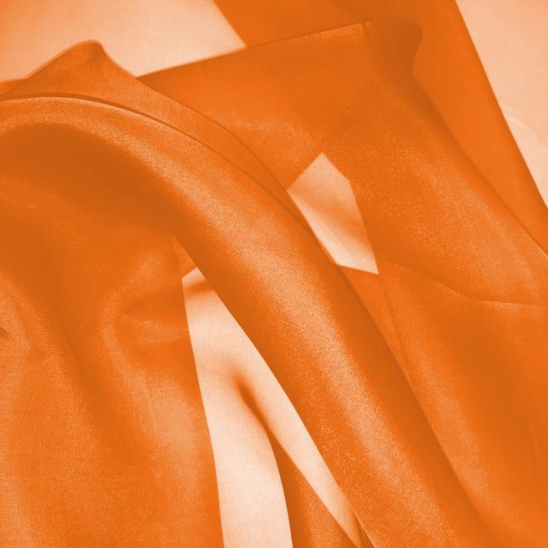 Silk Organza – Citrus Orange Fabric by the Yard