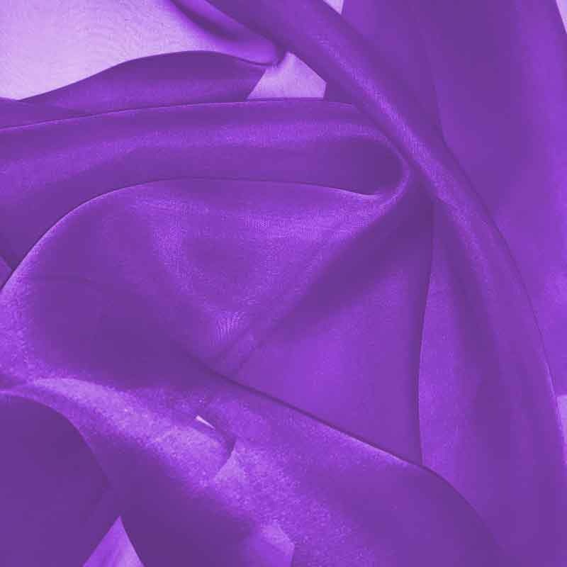 Silk Organza – Purple Flower Fabric by the Yard