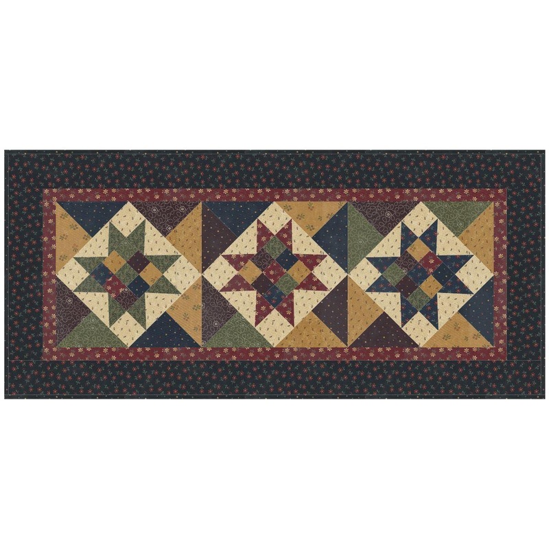Tri-Star Table Runner KIT – Daisy Lane – Kansas Troubles – 15″ x 32″