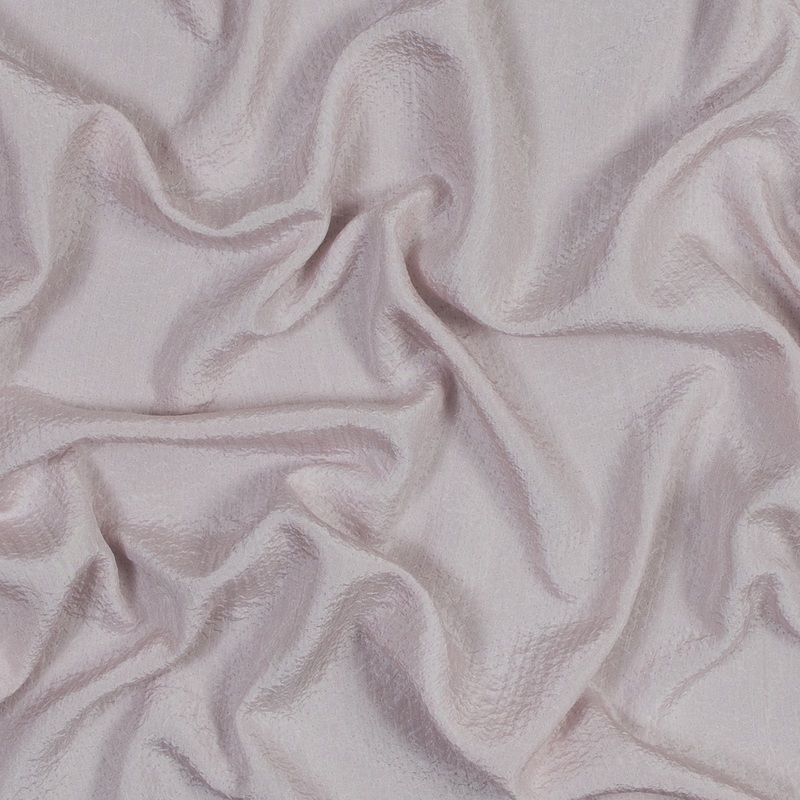Baby Pink Crinkled Rayon-Polyester Woven