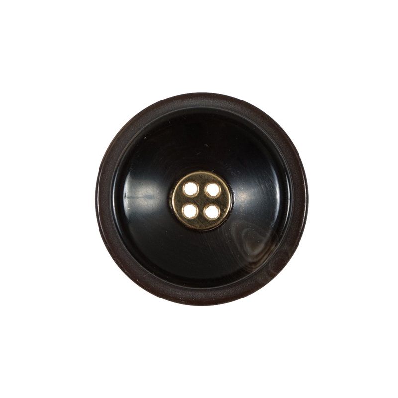 Black and Gold Concaving Plastic Button – 36L/23mm