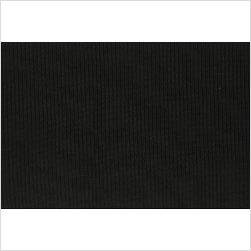 Black Rib Knit Trim – 7″ x 38″
