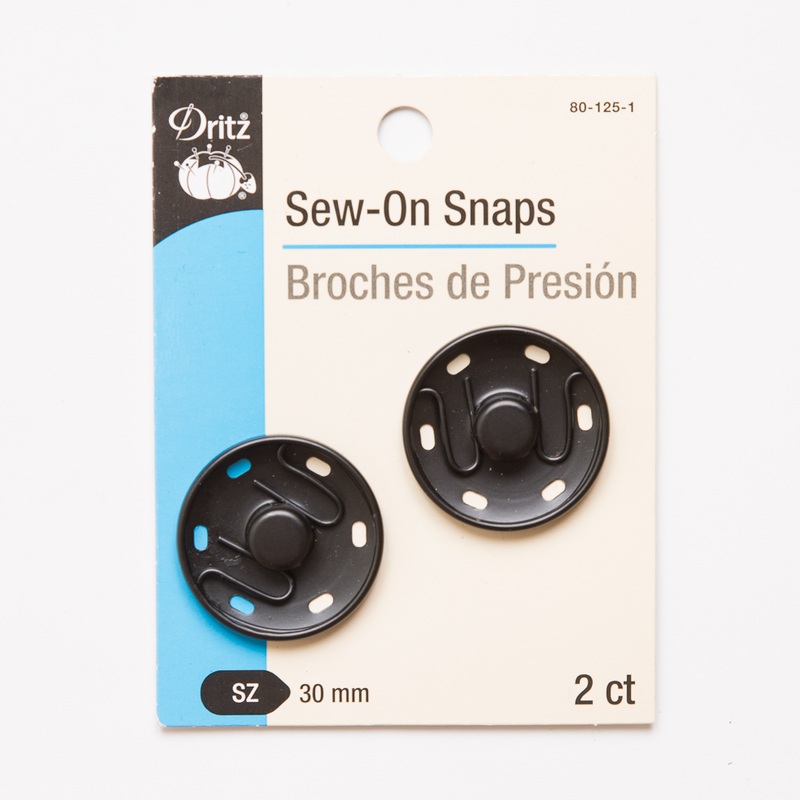 Dritz 2 Sew on Snaps – 30mm