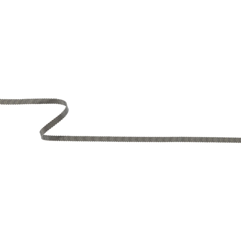 Forged Iron Recycled Polyester Petersham Grosgrain Ribbon – 4mm