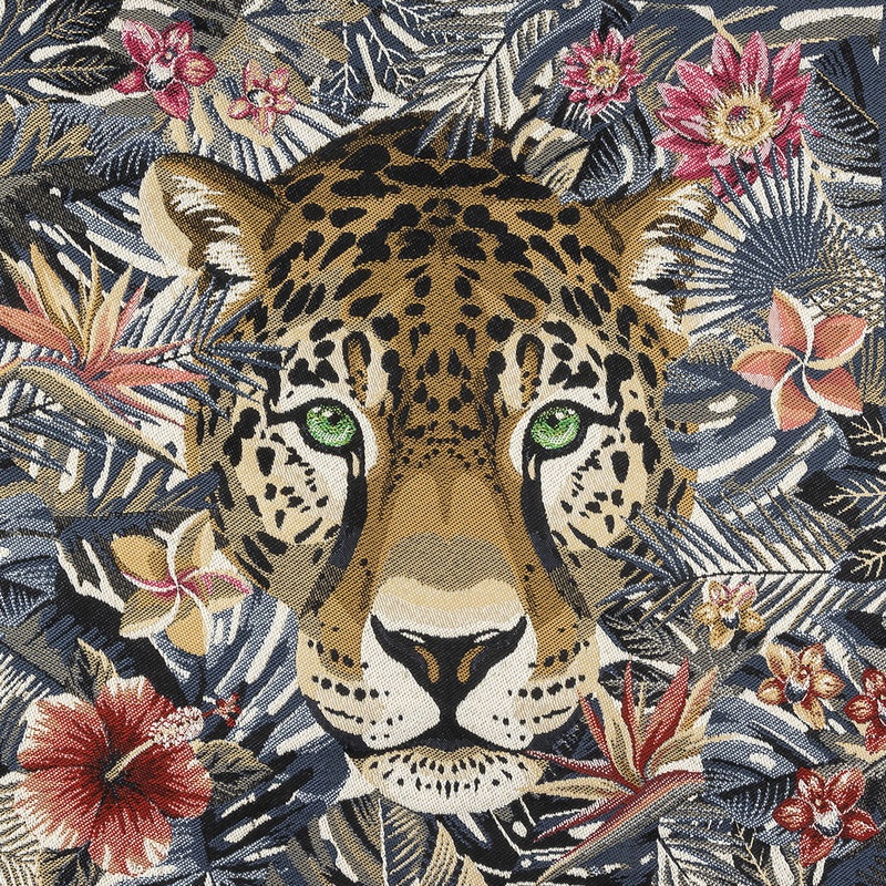 French Charcoal Jungle Fever Oversized Square Patch – 18.875″