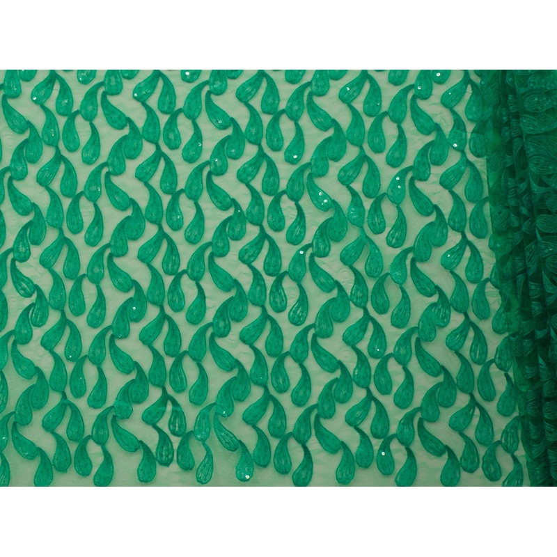 130cm Paisley  Embroidered Sequins Tulle BF617-3 BF617-3