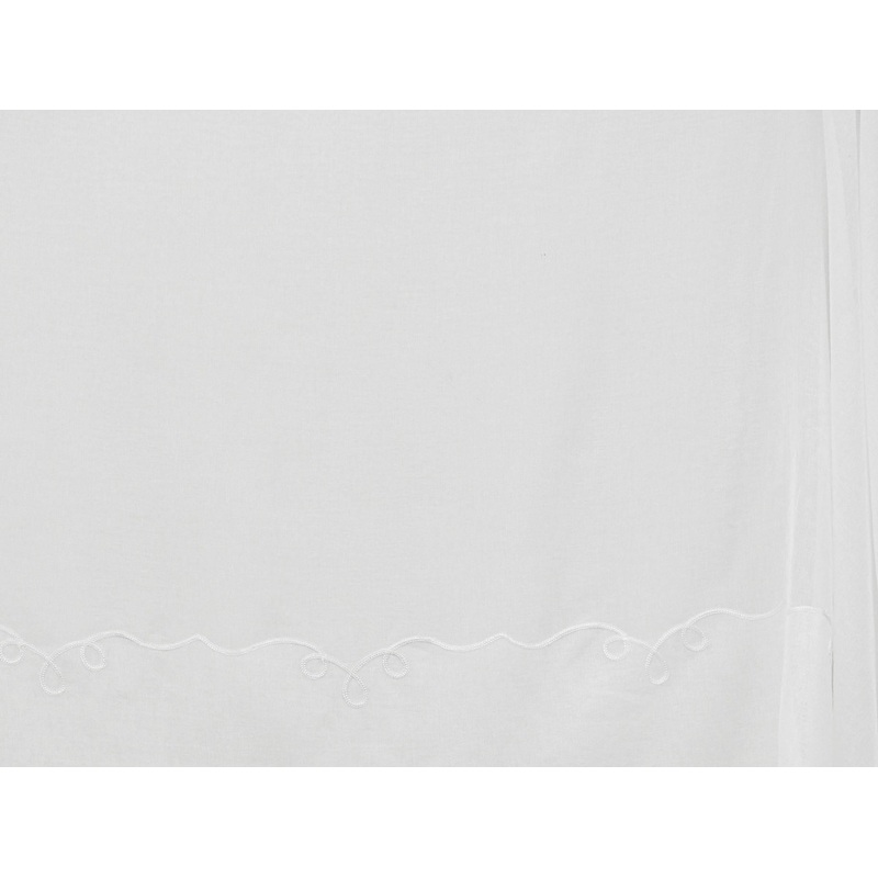 270cm Plain Linen Scalloped Voile VS022-1 VS022-1