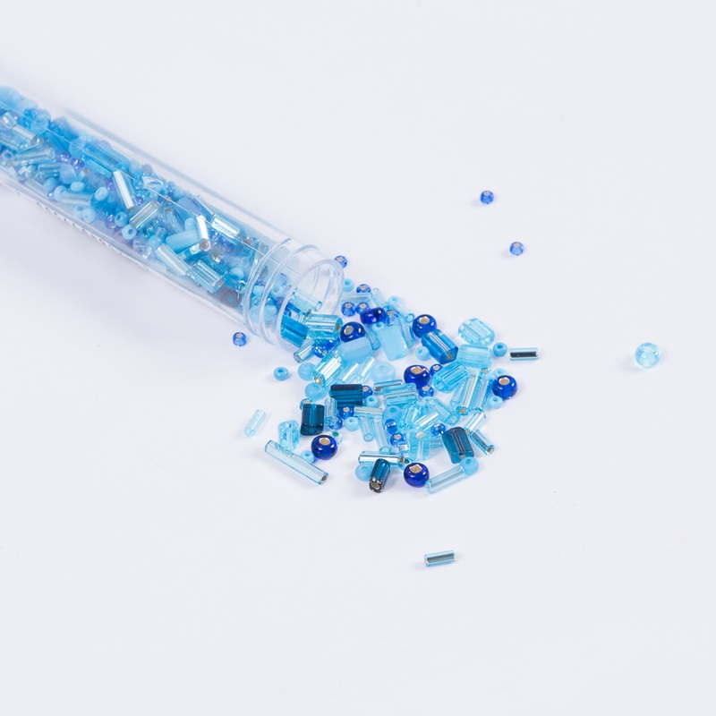 Aqua Mixed Media Beads – Size 10