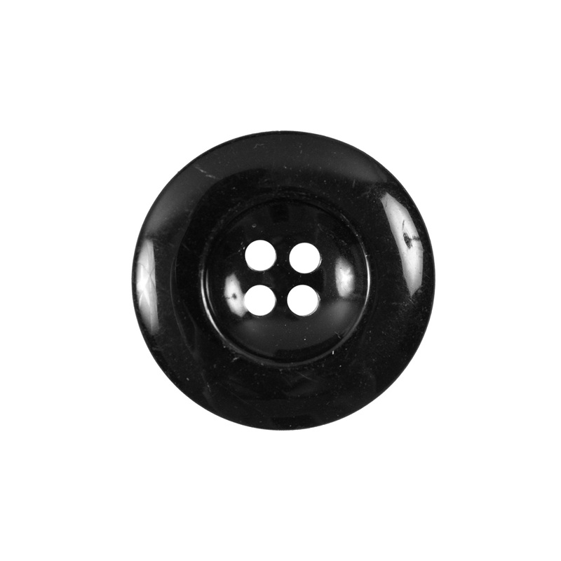 Black 4-Hole Plastic Button – 35L/22mm