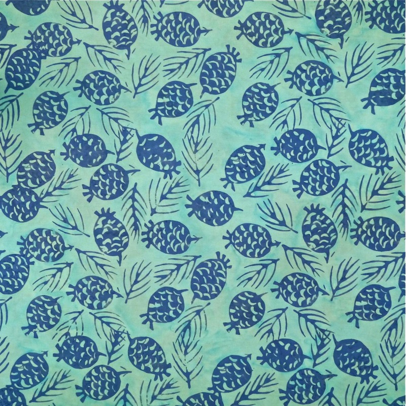 CLEARANCE – Batik by Mirah – MH-AK-3-5950 – Arctic Bloom – Bare Blue