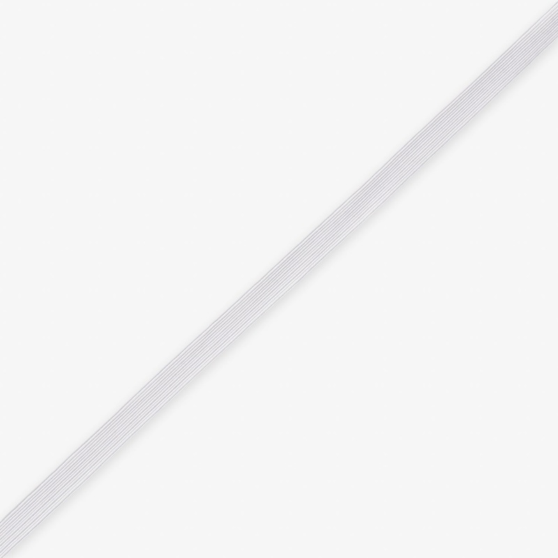 Elastic 12 Cord White  (Masks / Fitted Sheets / Craft) Per Met