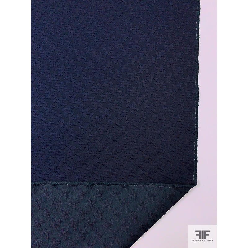 Italian Puzzle Motif Brocade – Navy Fabric by the Yard