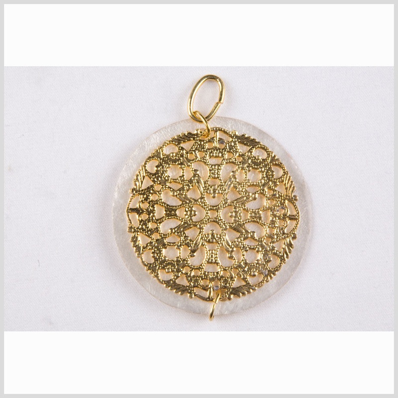 Natural Pearl/Gold Shell Pendant