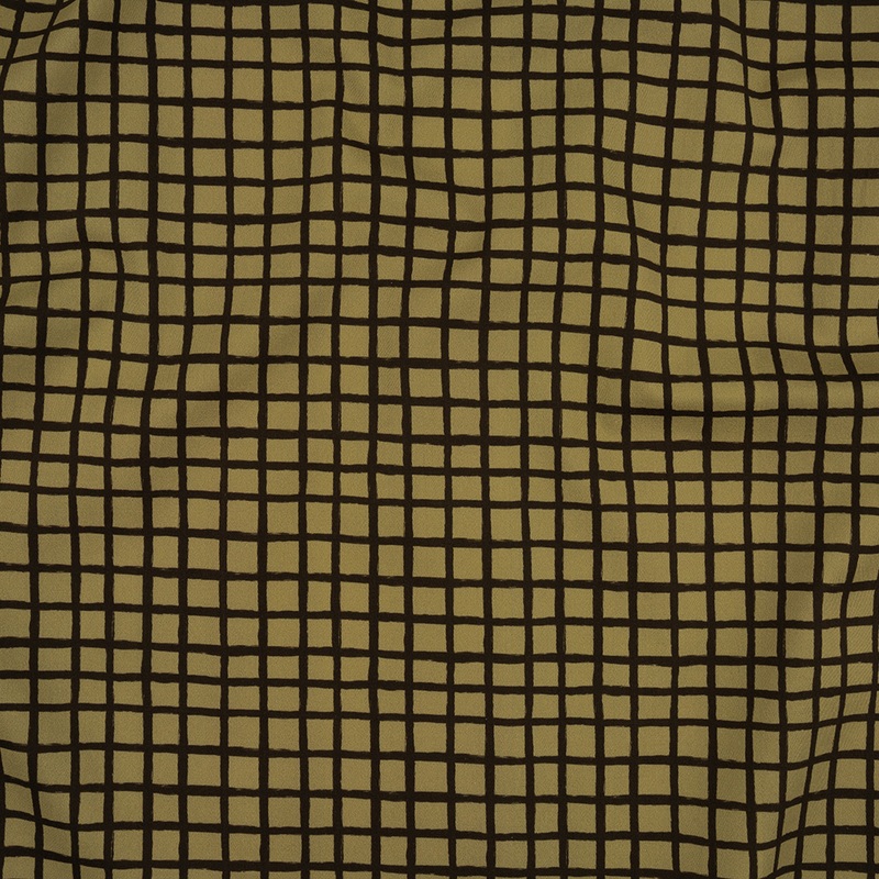 Stretch Cotton Twill Print – Sage Windowpane Checks – Mood Exclusive Zoning Out