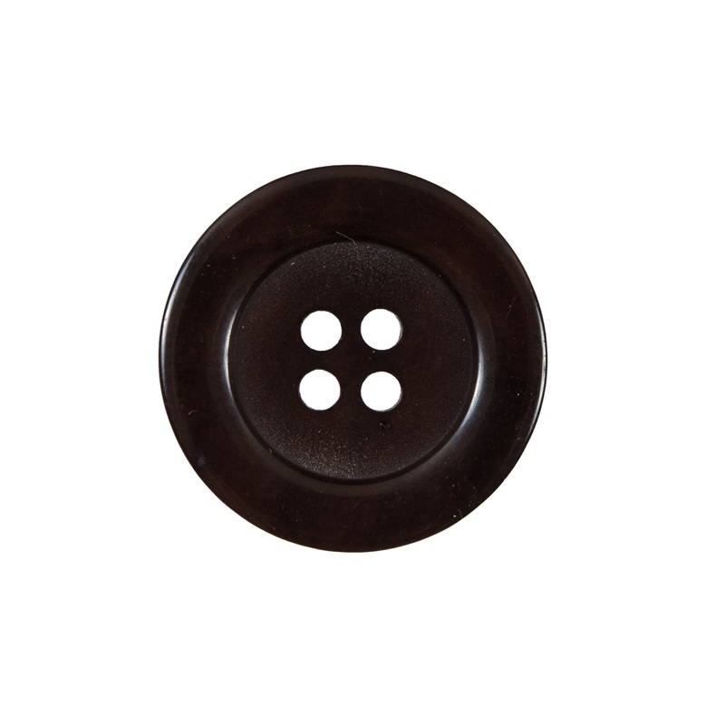Chocolate Brown 4-Hole Plastic Button – 36L/23mm