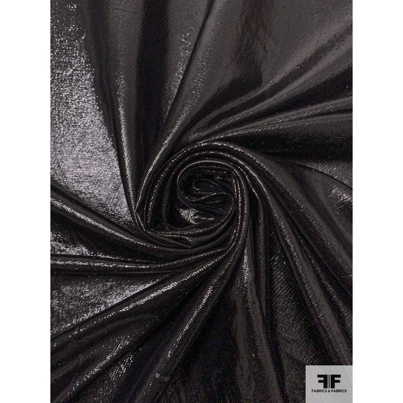 Italian Glam Soft Lam – Black Fabric by the Yard