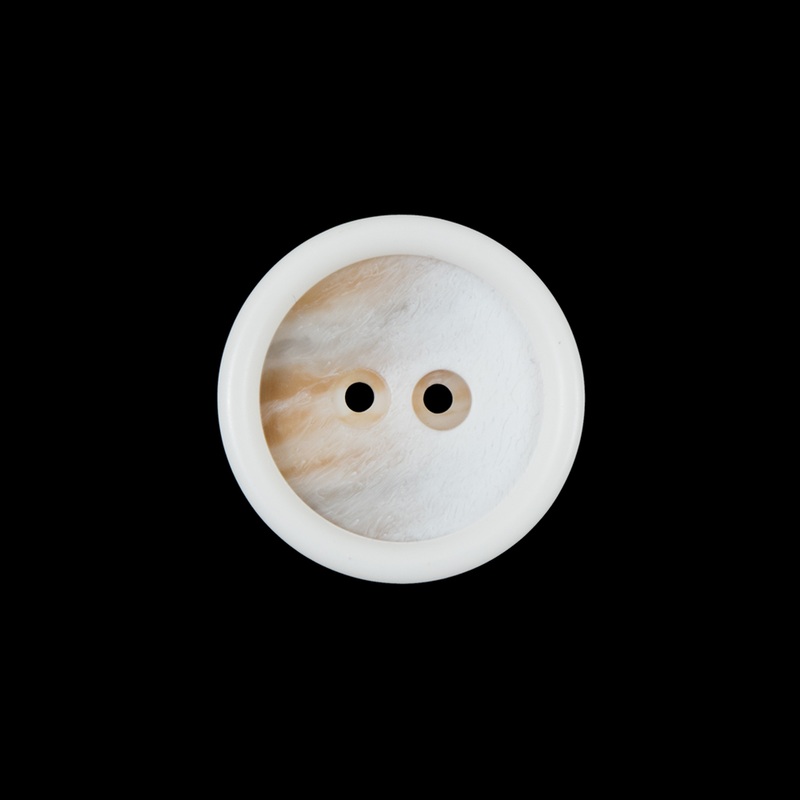 Ivory, Beige and Gray 2-Hole Plastic Button – 33L/21mm