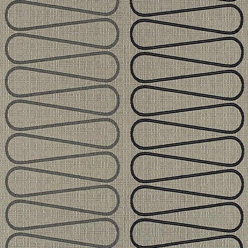 Remnant of HBF Squiggle Stripe Indigo Ivory Upholstery Fabric Order Product 1