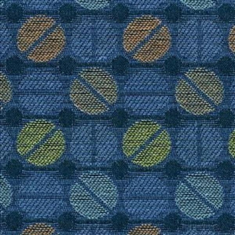 Remnant of Hula Hoop Bluebird Blue Upholstery Fabric Order Product 1