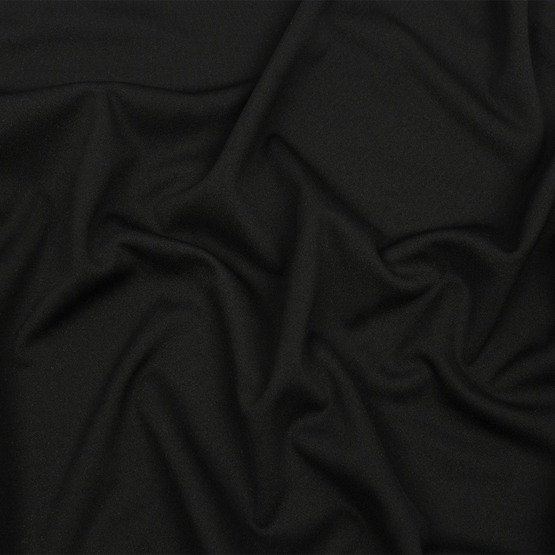 Black Onyx Polyester Interlock Knit