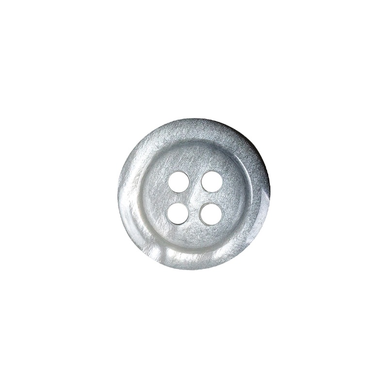 Gray and Black Shimmer Ombre Low Convex 4-Hole Plastic Button – 24L/15mm