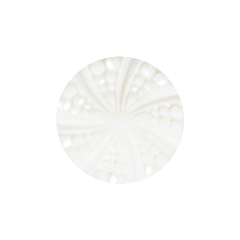 White Bevel Cut Shank Back Plastic Button – 36L/23mm