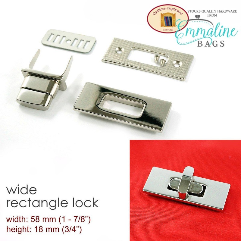 Clearance – Wide Rectangle Turn Lock – Nickel