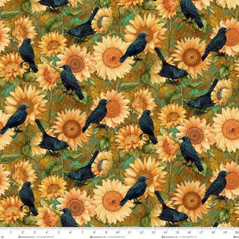 Crow-Mazing – Ochre Sunflowers & Crows
