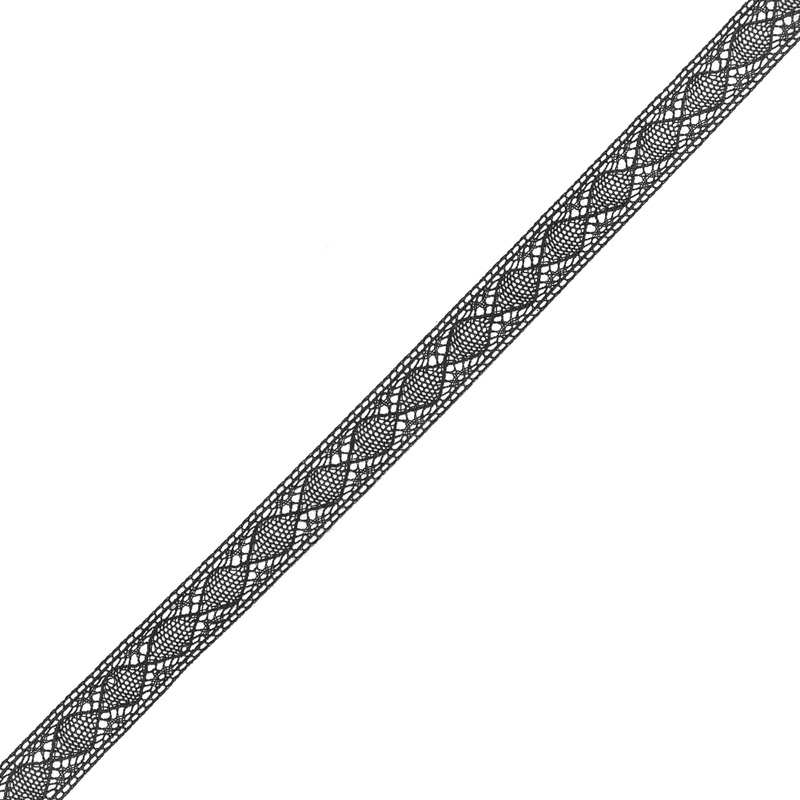 European Black Diamonds Crochet Lace Cotton Trimming – 3/4″