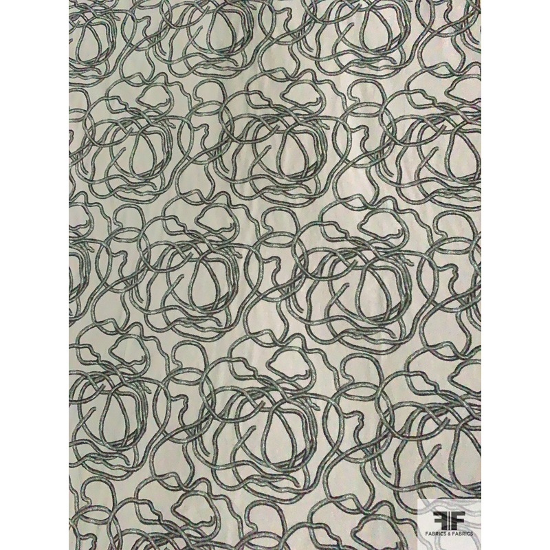 Loose Strings Printed Cotton Lawn – Grey / Dark Grey Fabric by the Yard