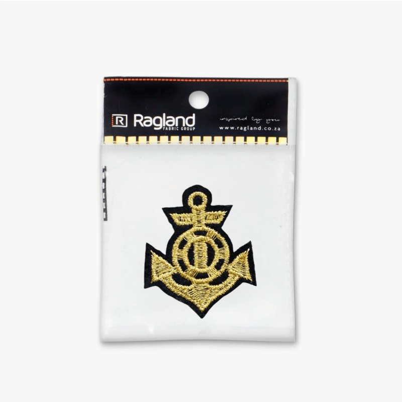 Motif Iron On Badge – ANCHOR GOLD