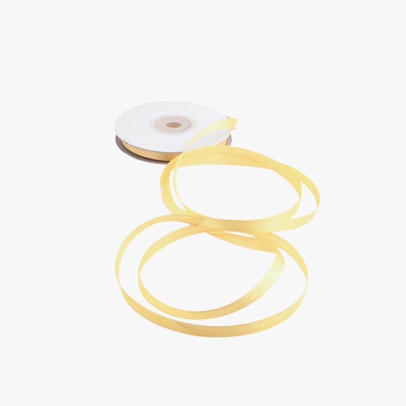 Satin Ribbon 8mm Yellow #270 Per Met