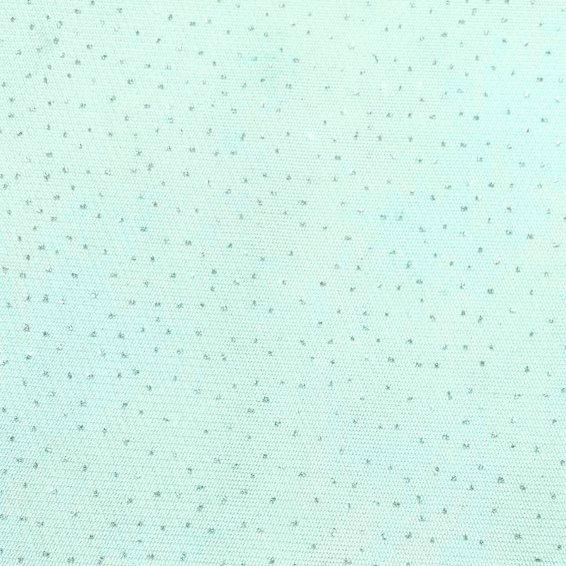 Stretch Tulle Glitter Aqua