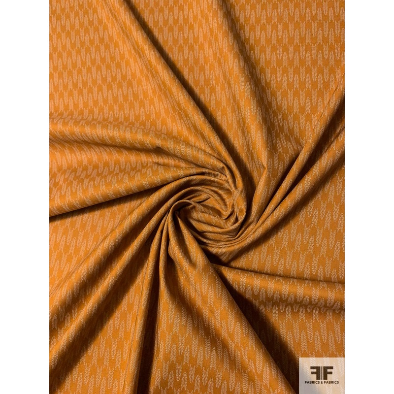 Made in Japan Geometric Arrow Plain Weave Cotton – Ochre / Beige Fabric by the Yard