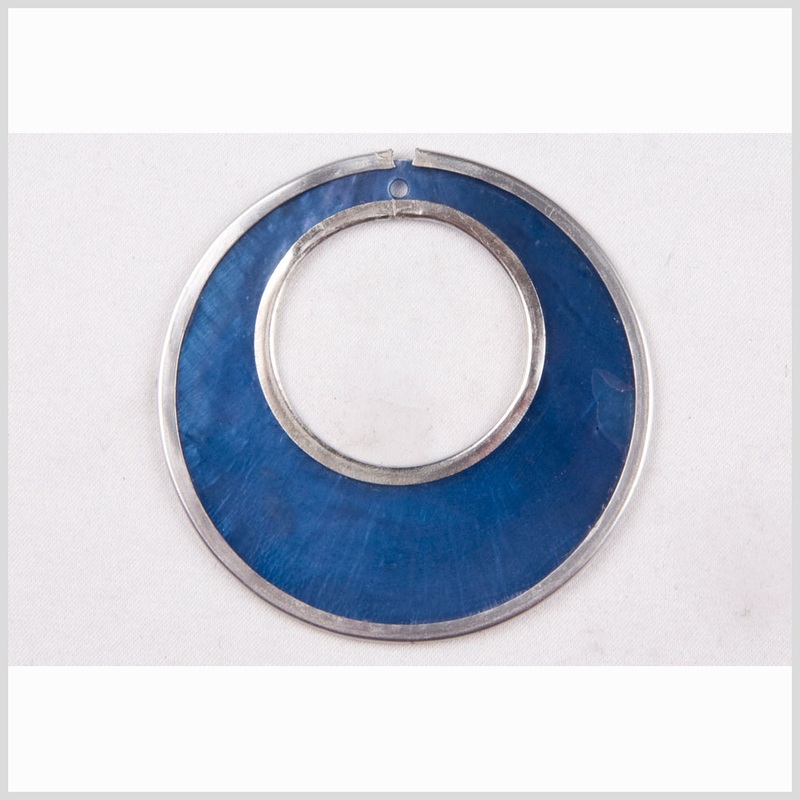 Natural Misty Blue Shell Pendant
