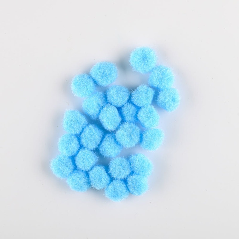 Pom Poms – Blue 15mm | 25pc TBD
