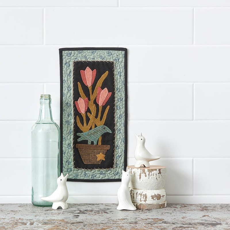 Wool Applique Kit – Buttermilk Basin – May – Potted Tulips
